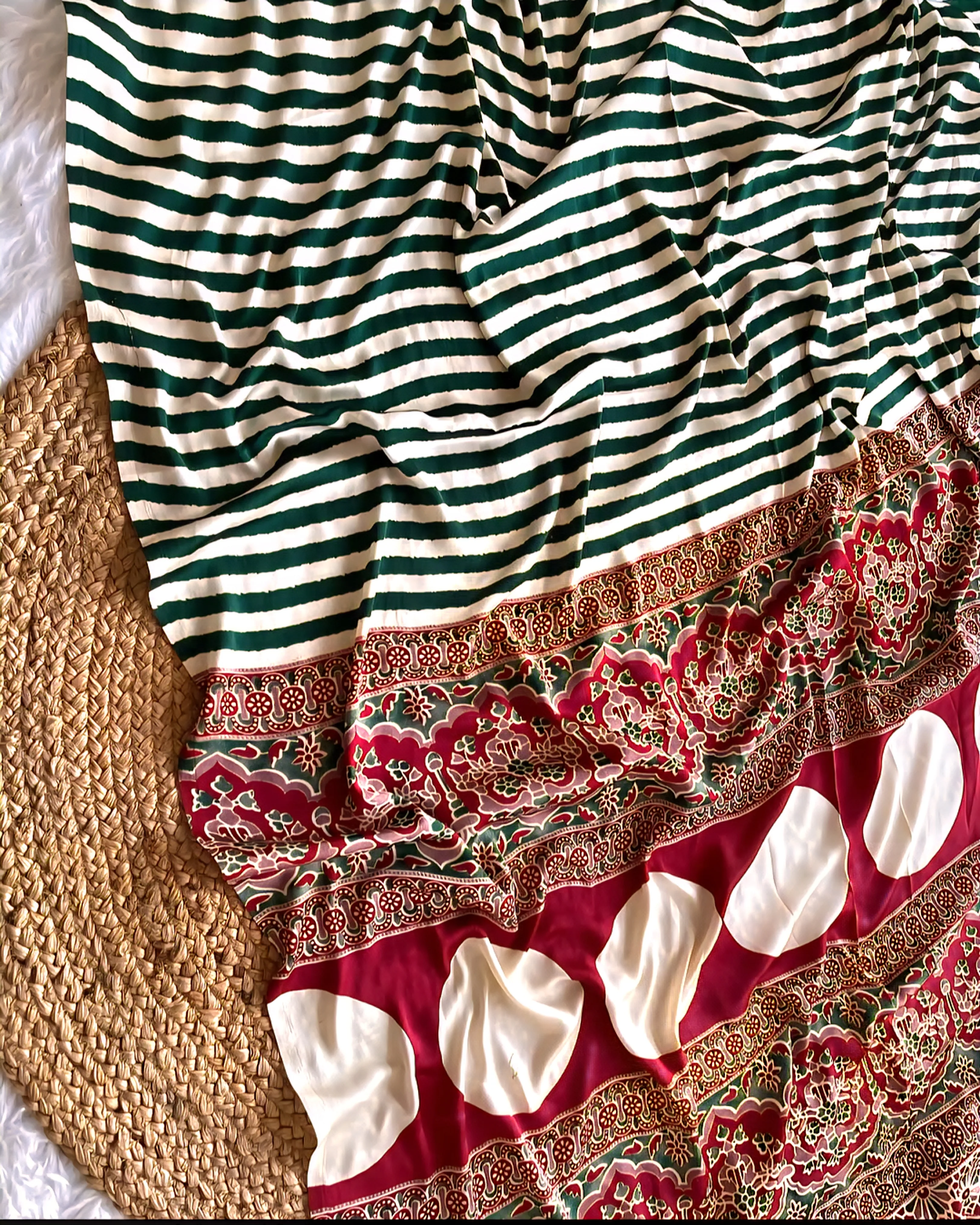 Ajrakh sarees : SLS37 - Image 6