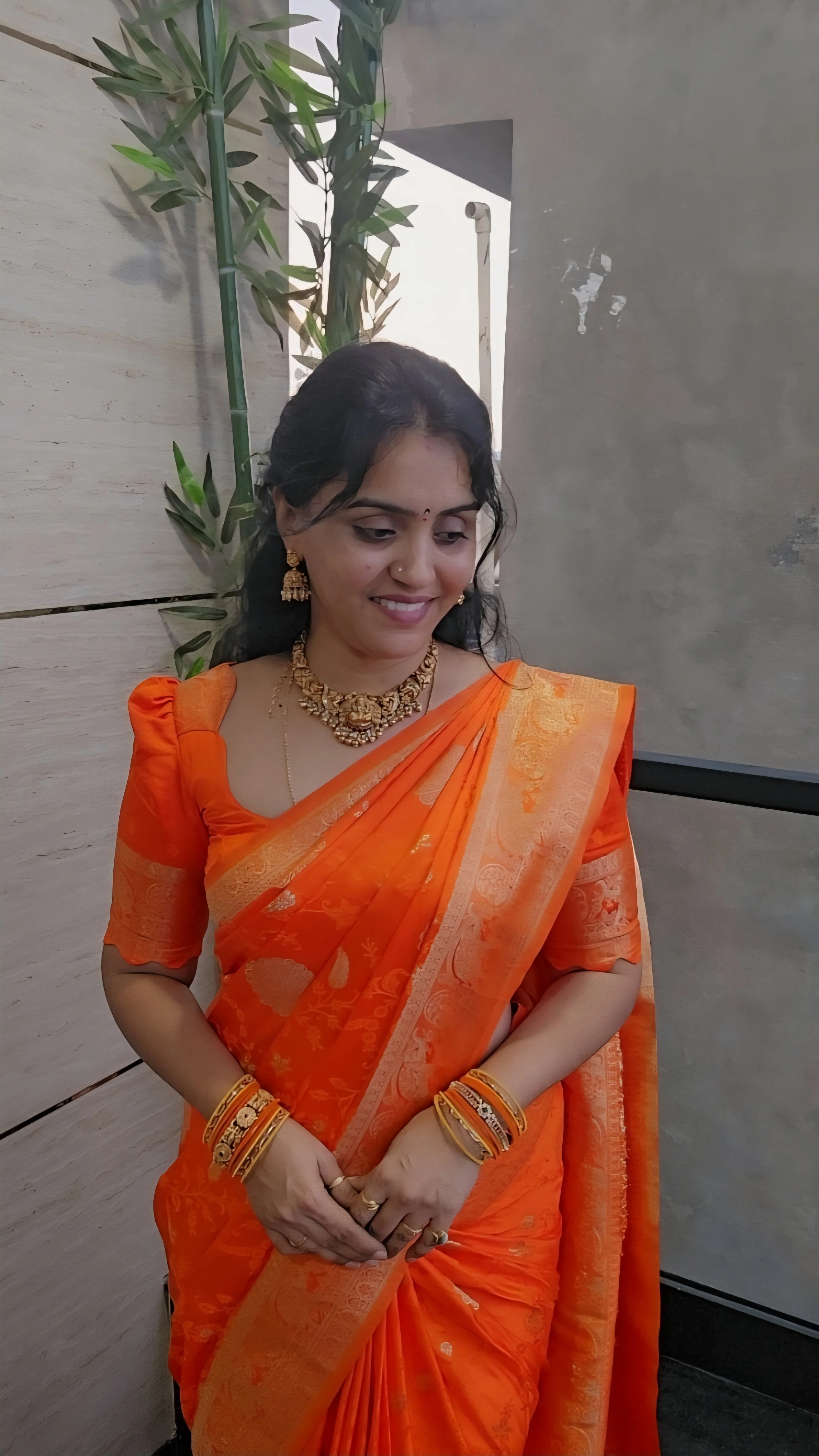 Banarasi Mushroom silk saree- SLS43 - Image 3
