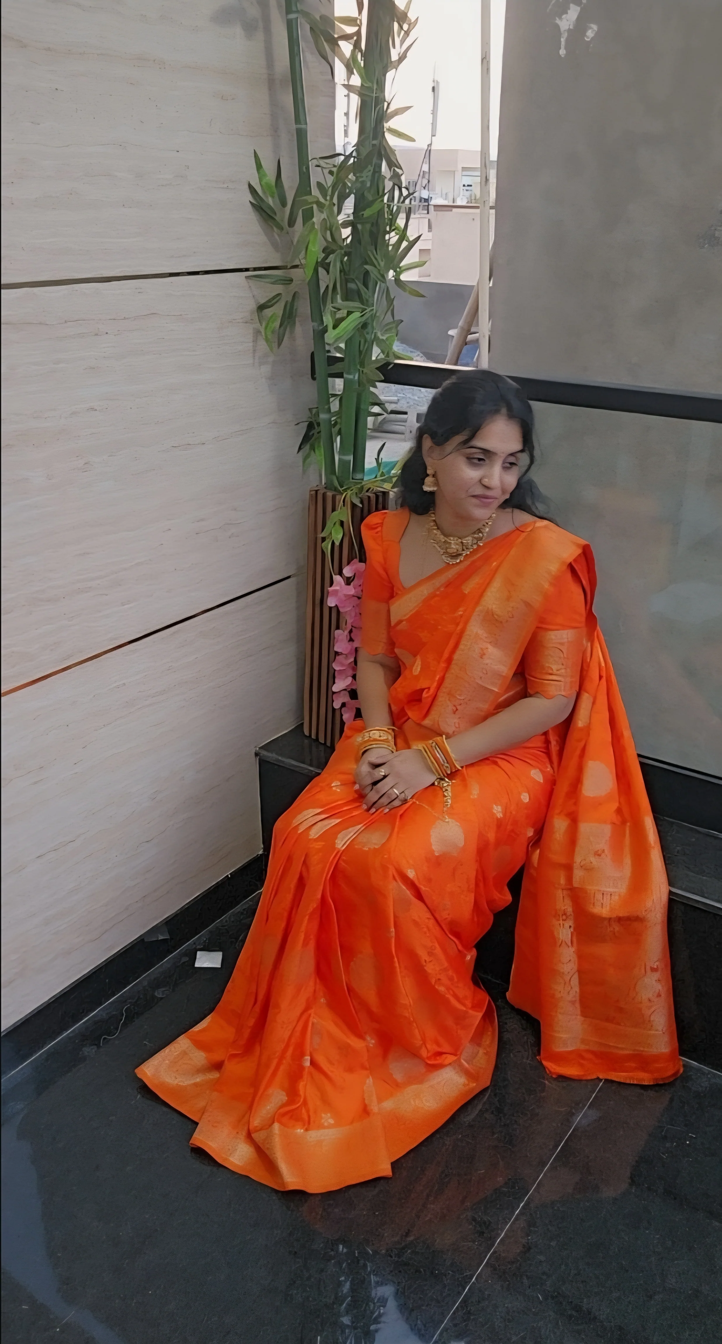Banarasi Mushroom silk saree- SLS43 - Image 5