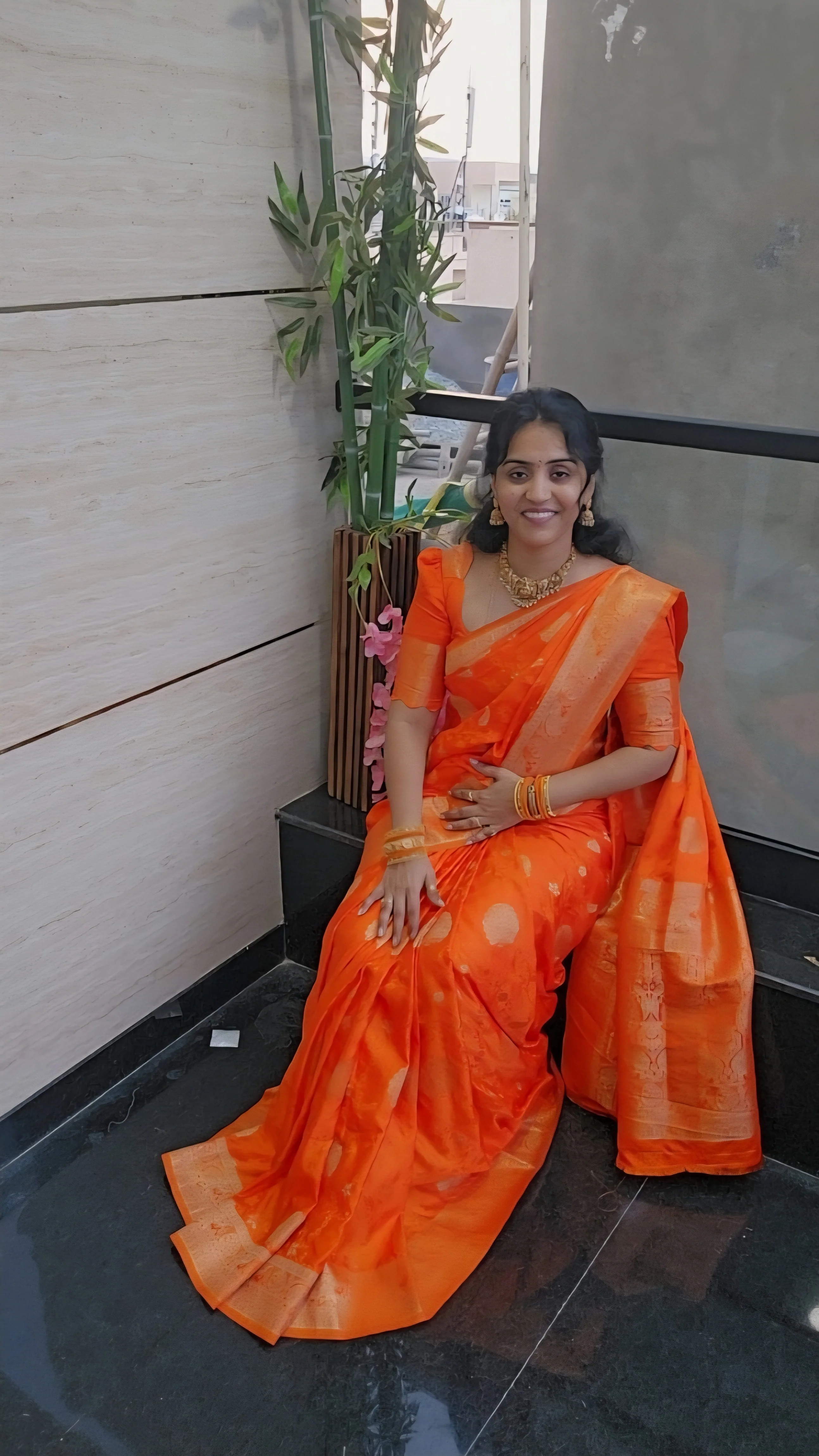 Banarasi Mushroom silk saree- SLS43 - Image 6