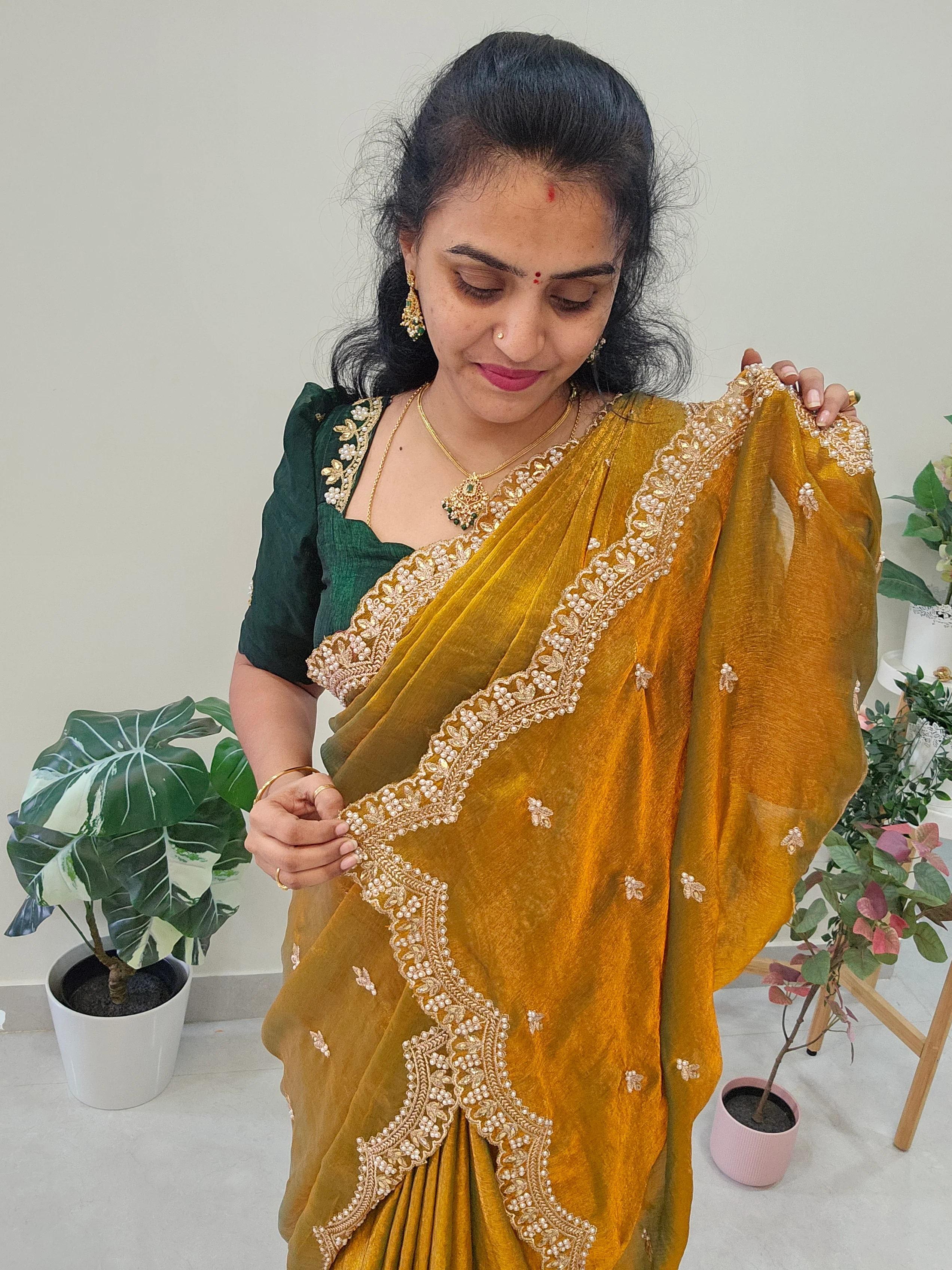 Saree un stiched blouse Code SLS 167 - Image 2