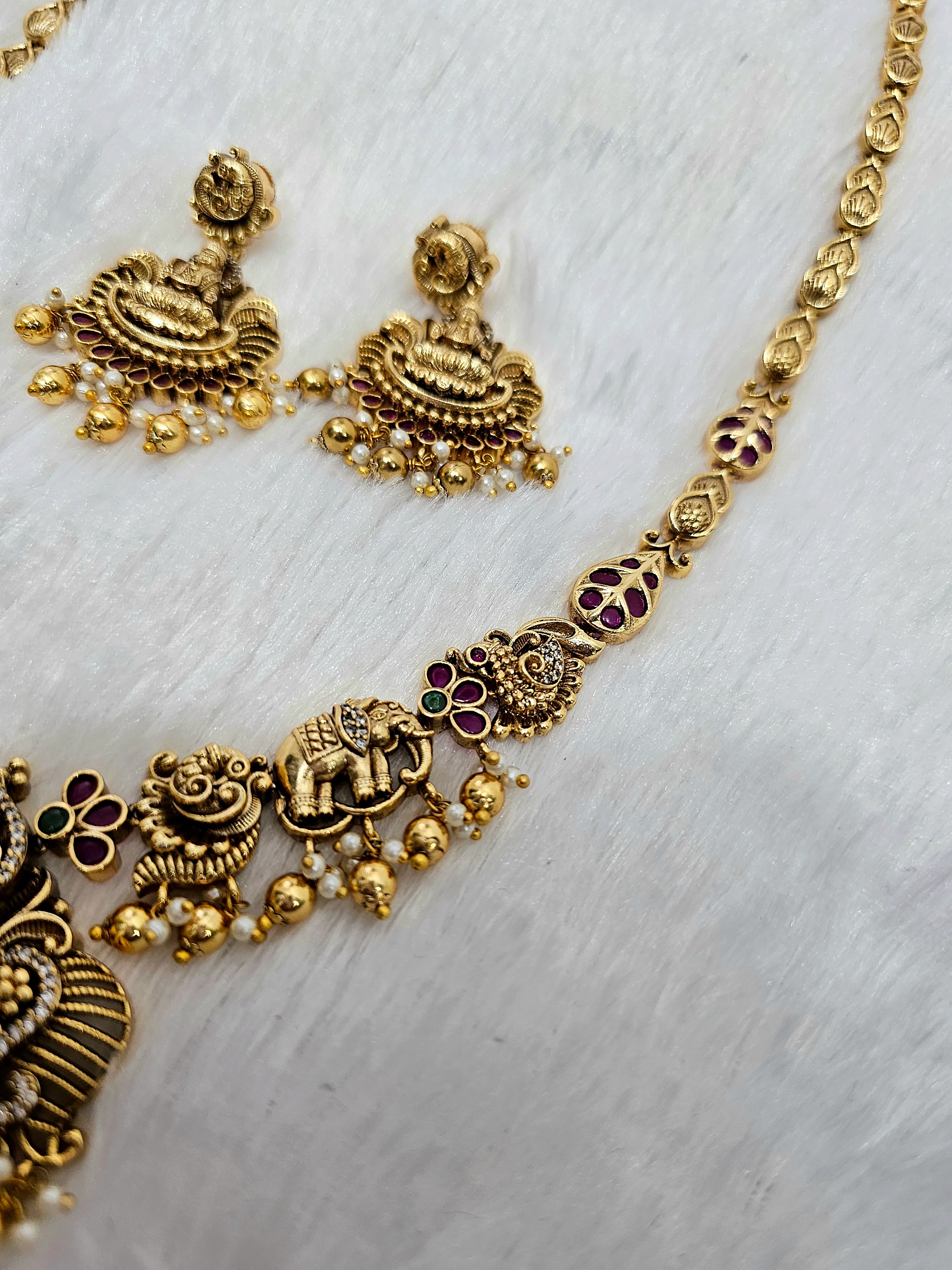 Long set with earrings Code SLS 433J - Image 3