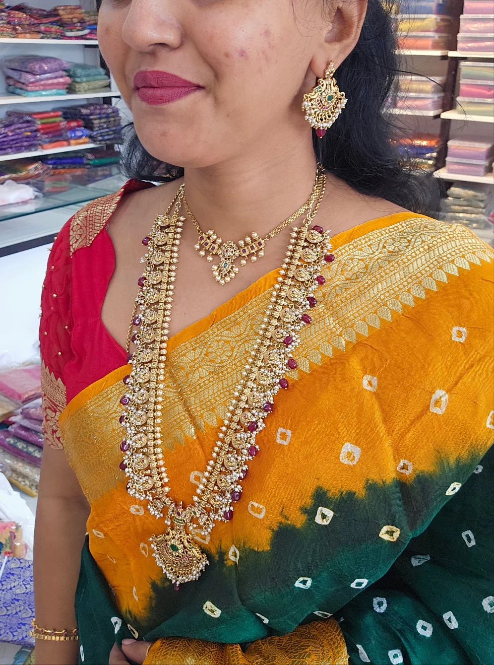 Long neck set with earrings SLS 99j - Image 2