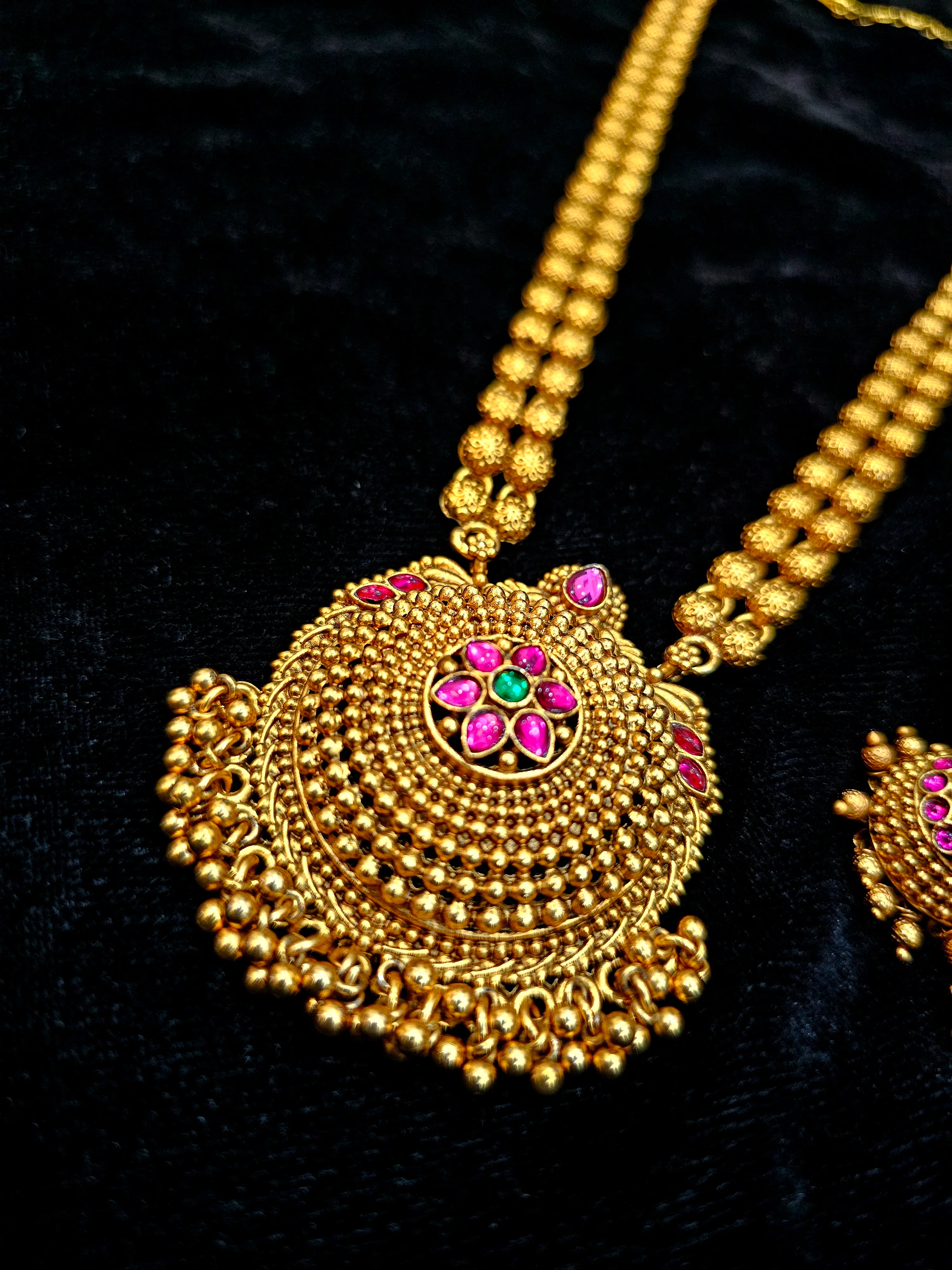 Long set with earrings code SLS 703J - Image 3