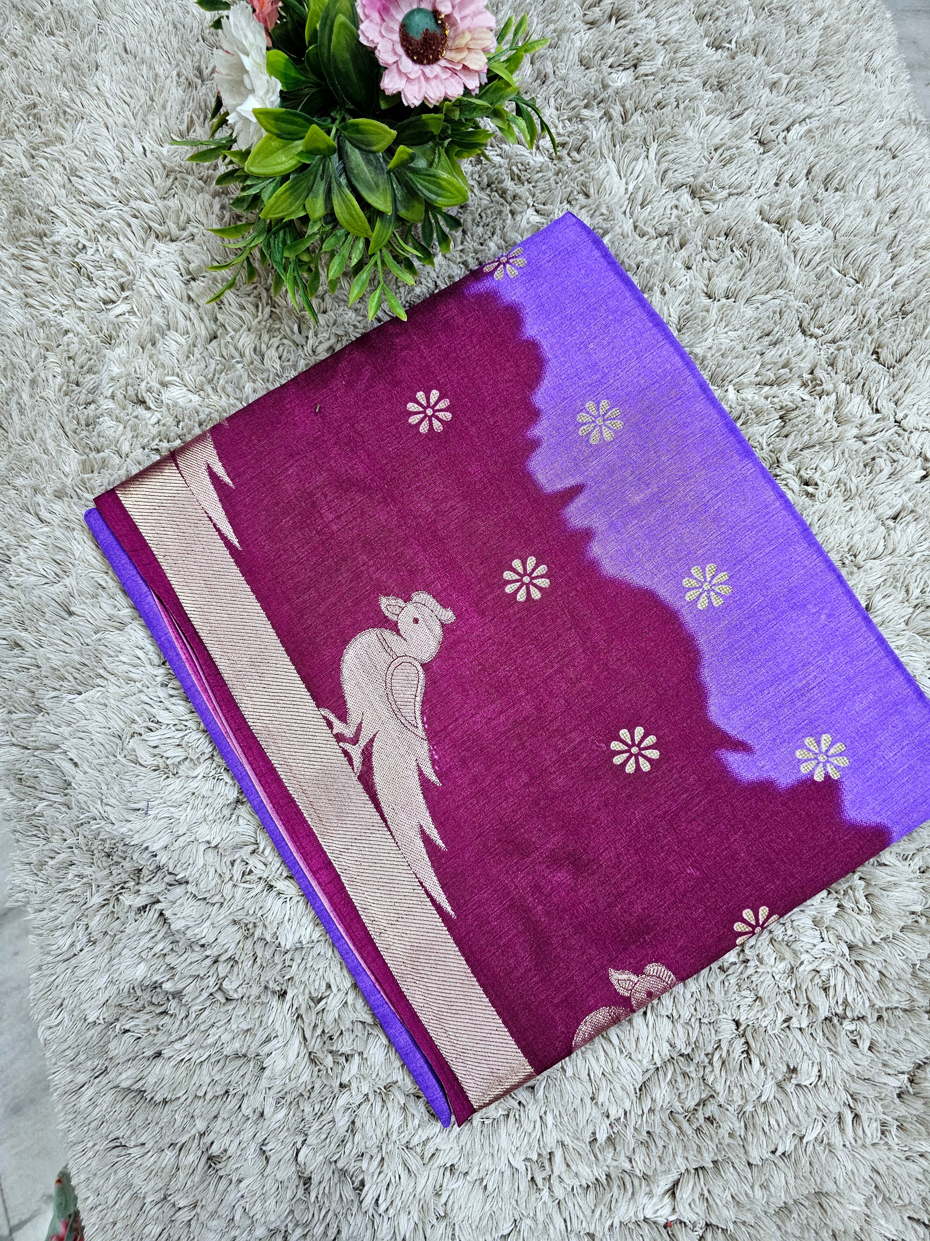 Mushroom silk sarees-SLS53 - Image 3