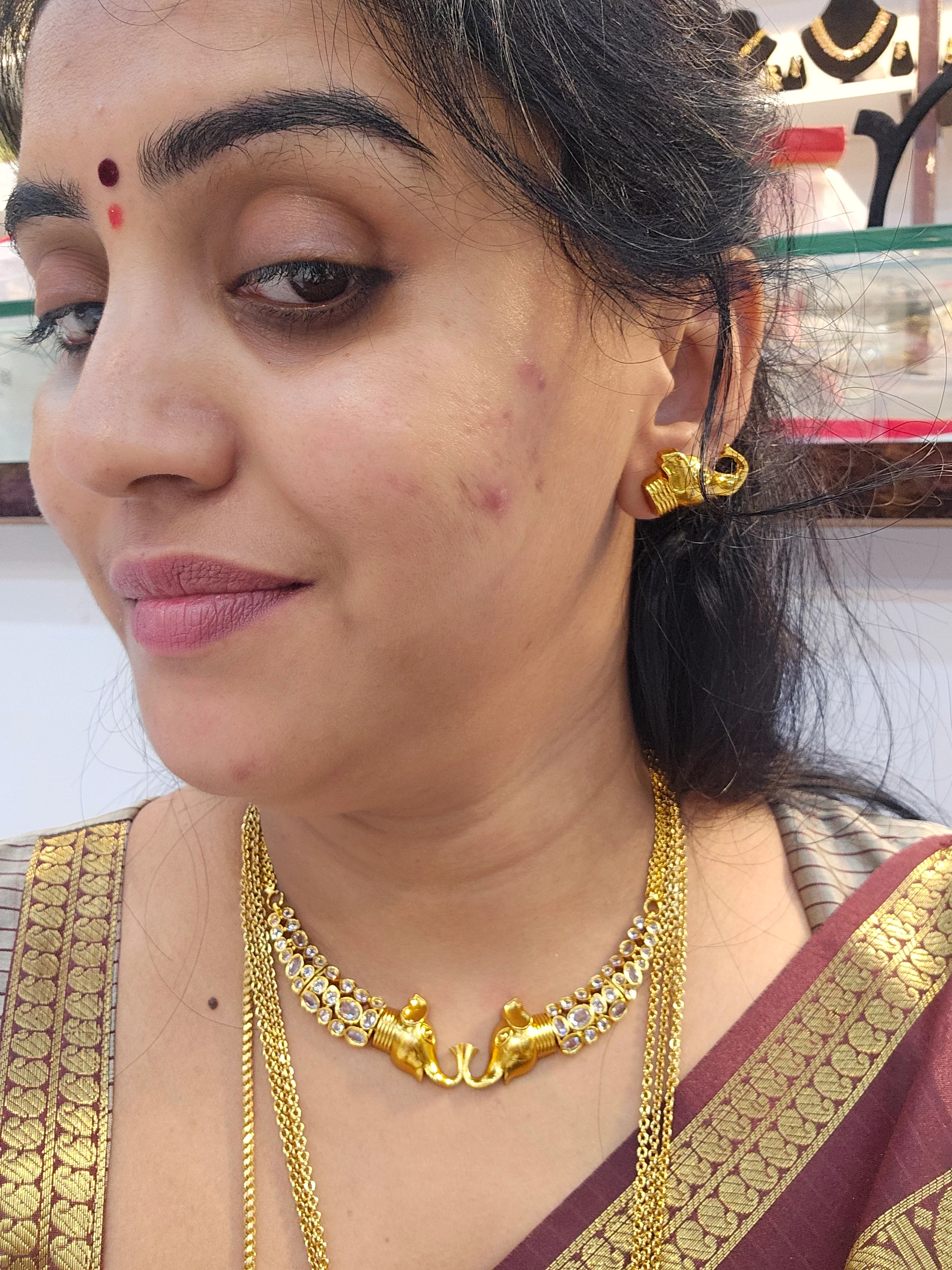 Neck set with earrings code SLS 839J - Image 2