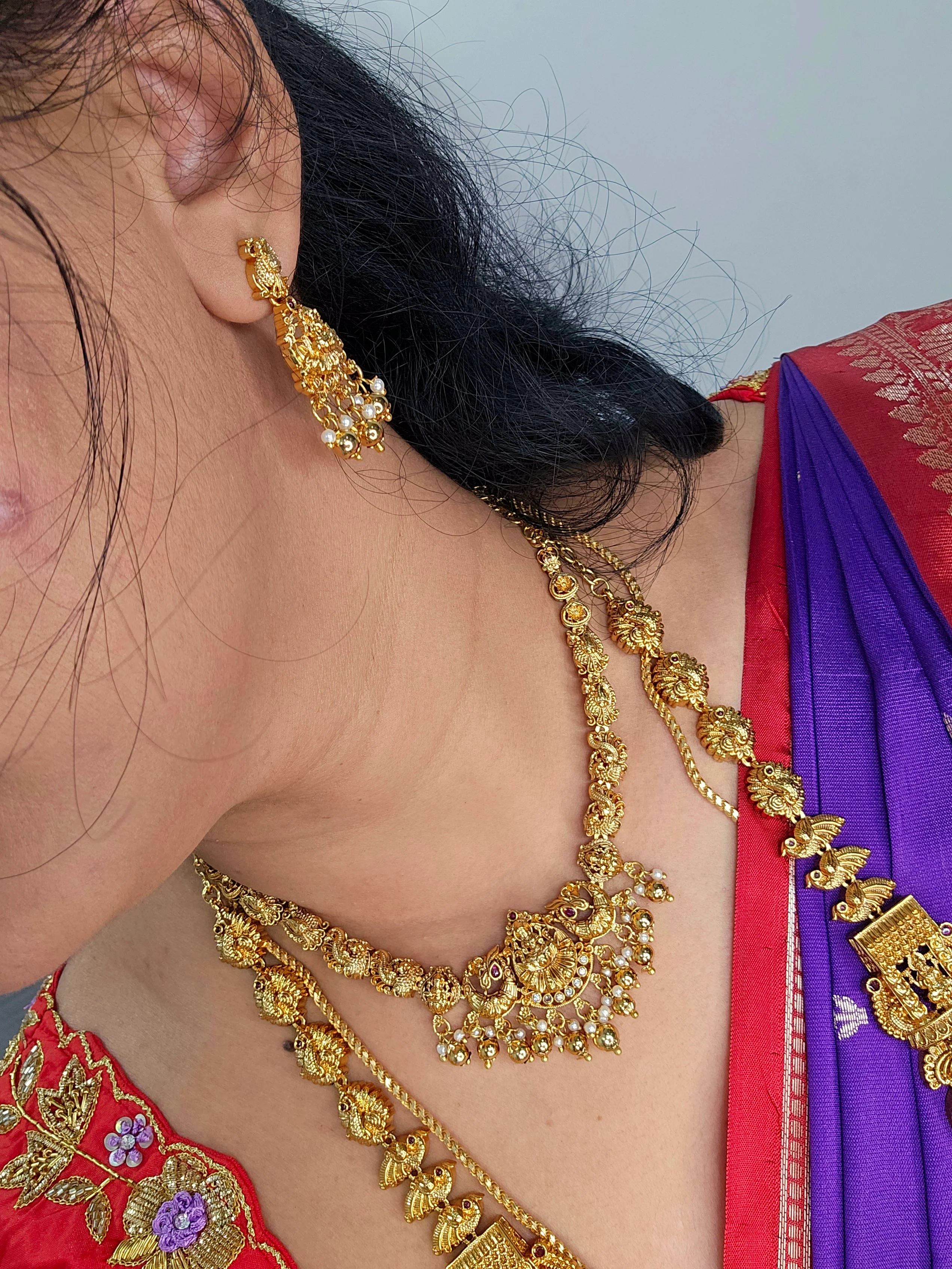 Neck set with earrings code SLS 557J - Image 2