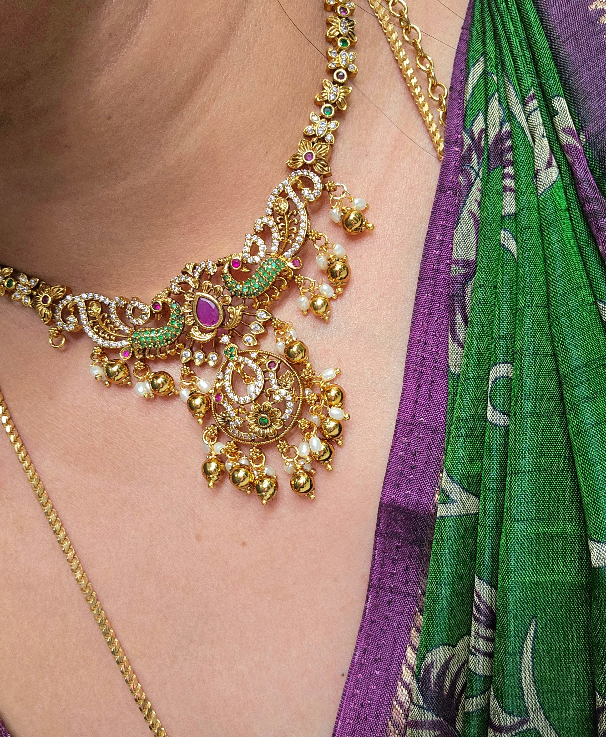 Neck set with earrings code SLS 726J - Image 3