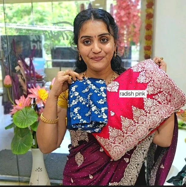 Saree un stitched blouse -SLS68 - Image 6