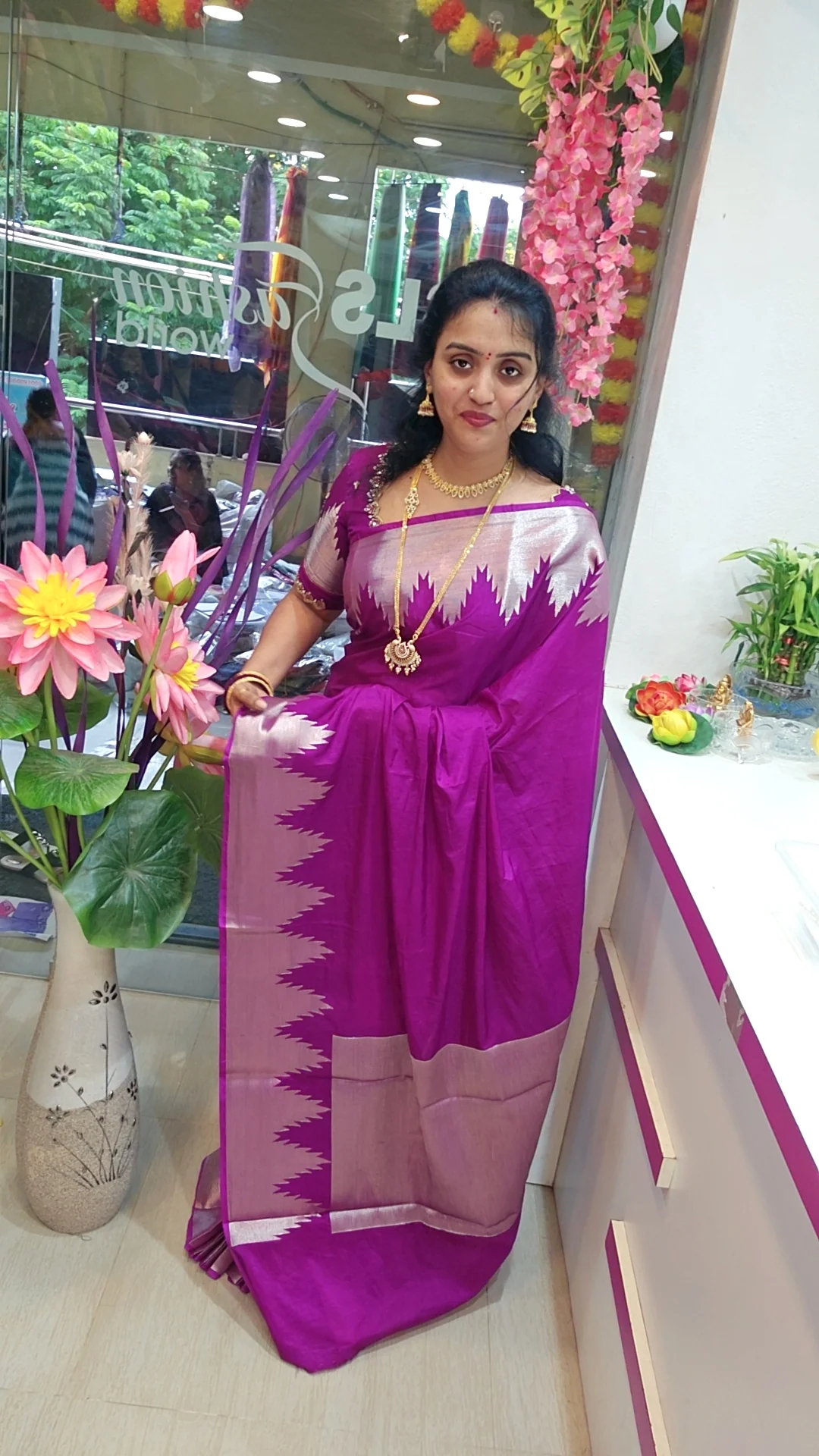 Saree unstiched blouse- SLS 61 - Image 3