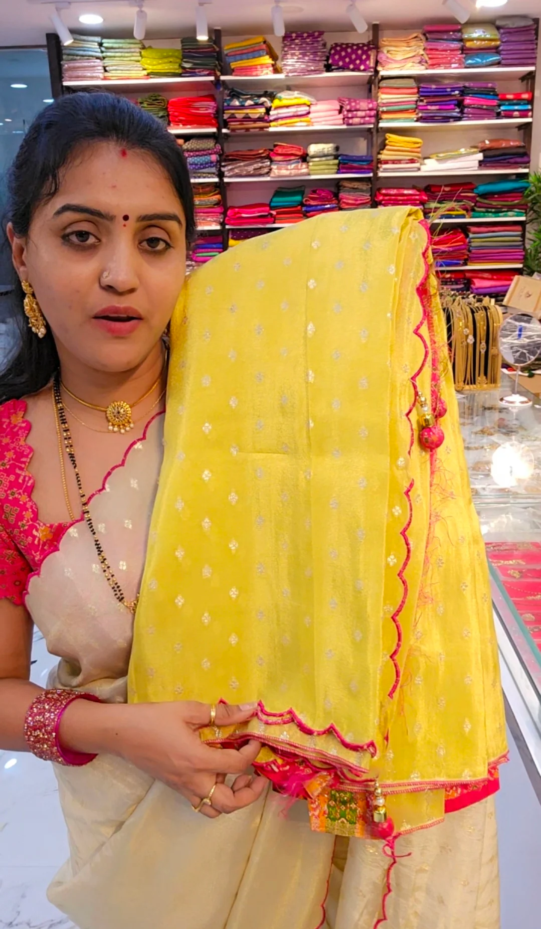 Saree un stiched blouse code 675 - Image 2