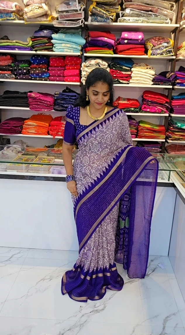 Saree un stiched blouse code SLS 101 - Image 3