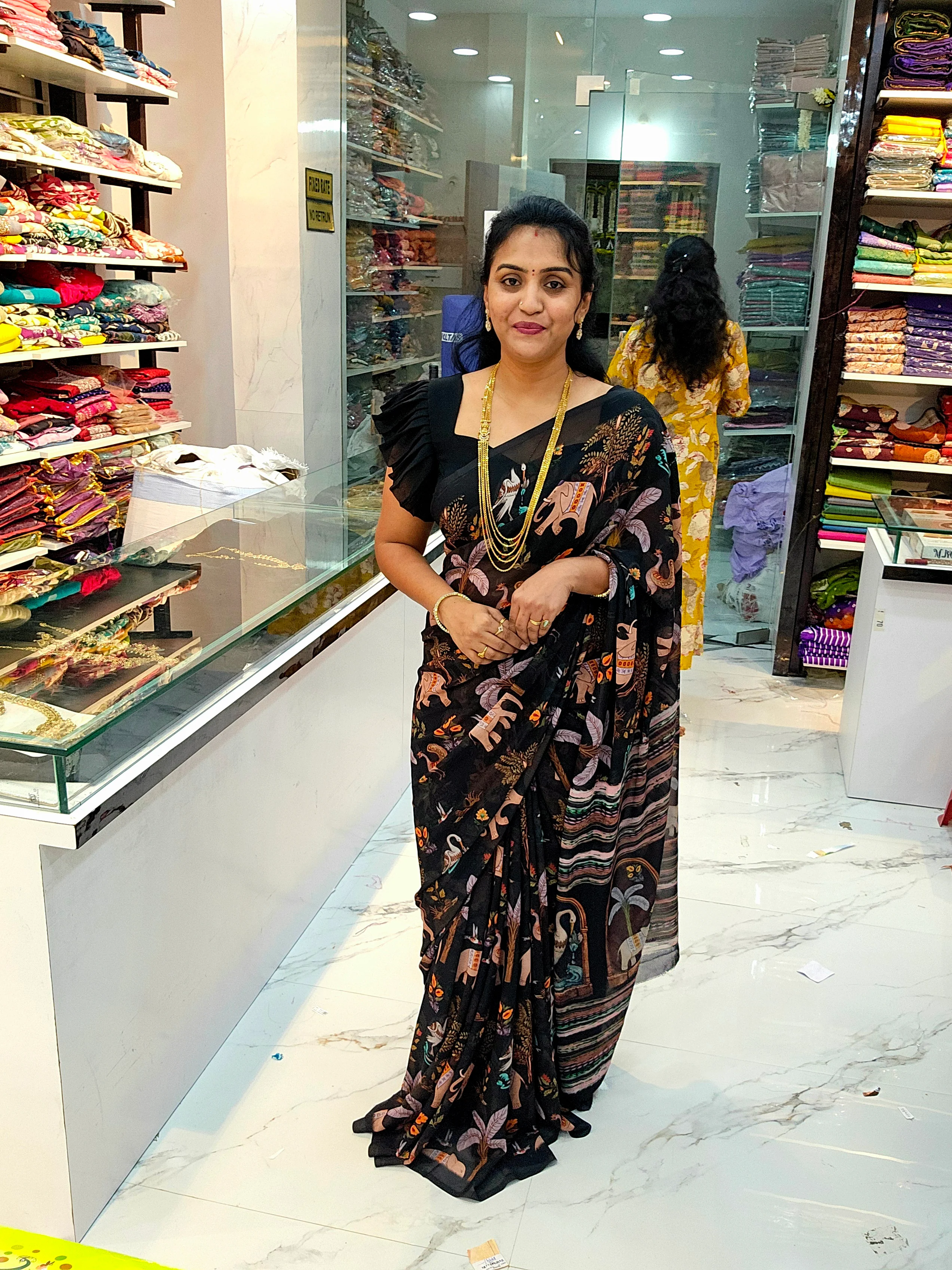 Saree un stiched blouse code SLS 554