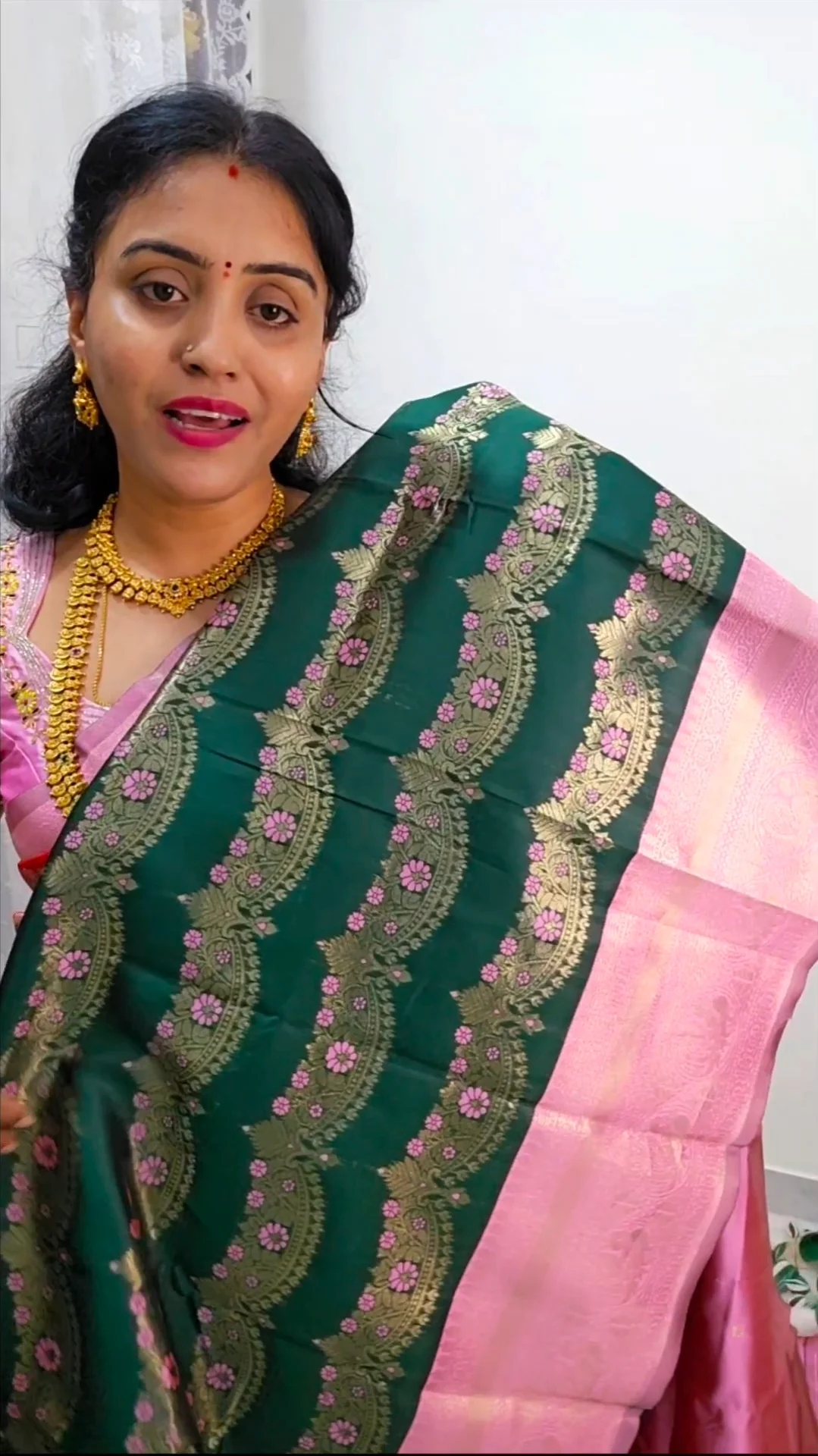 Saree un stiched blouse code SLS 563 - Image 3