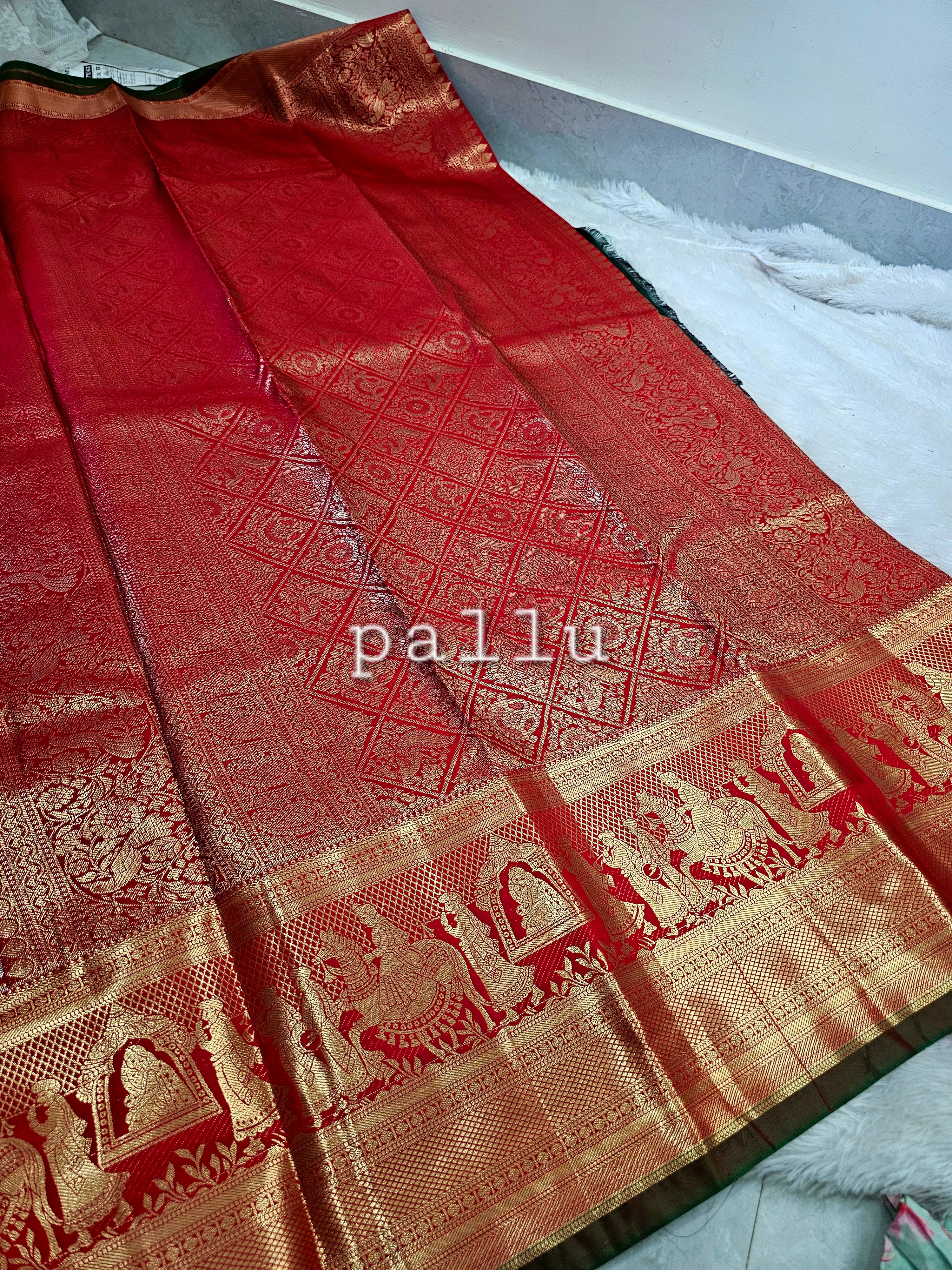 Saree un stiched blouse code SLS 583 - Image 4