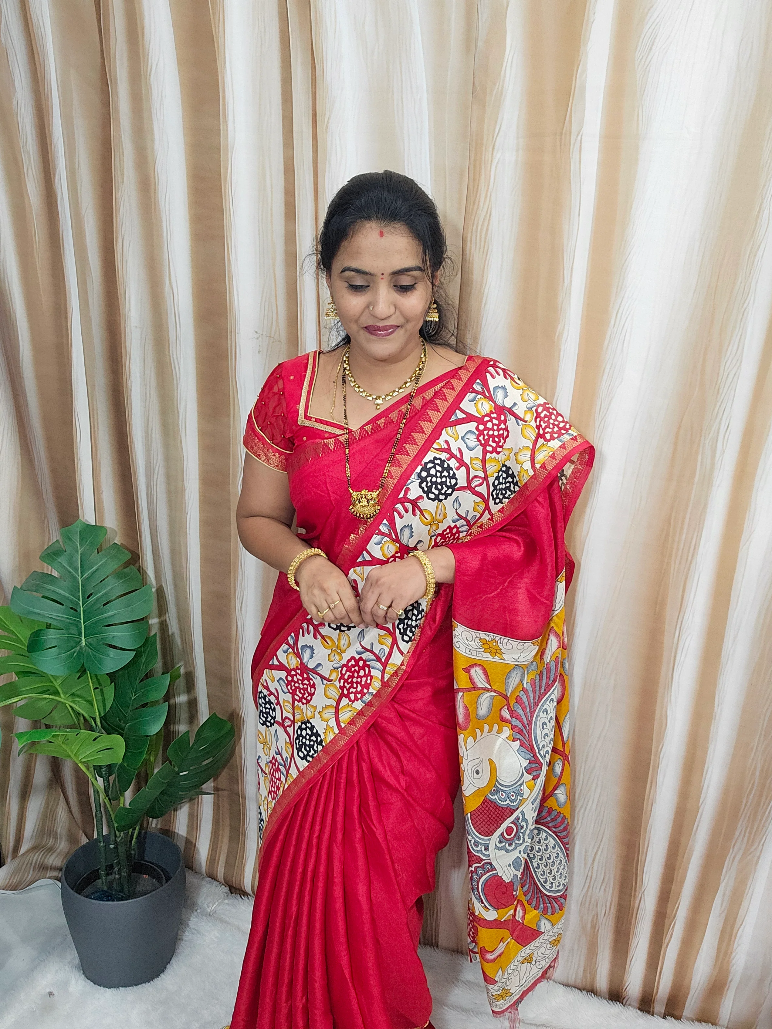 Saree un stiched blouse code SLS 643 - Image 2