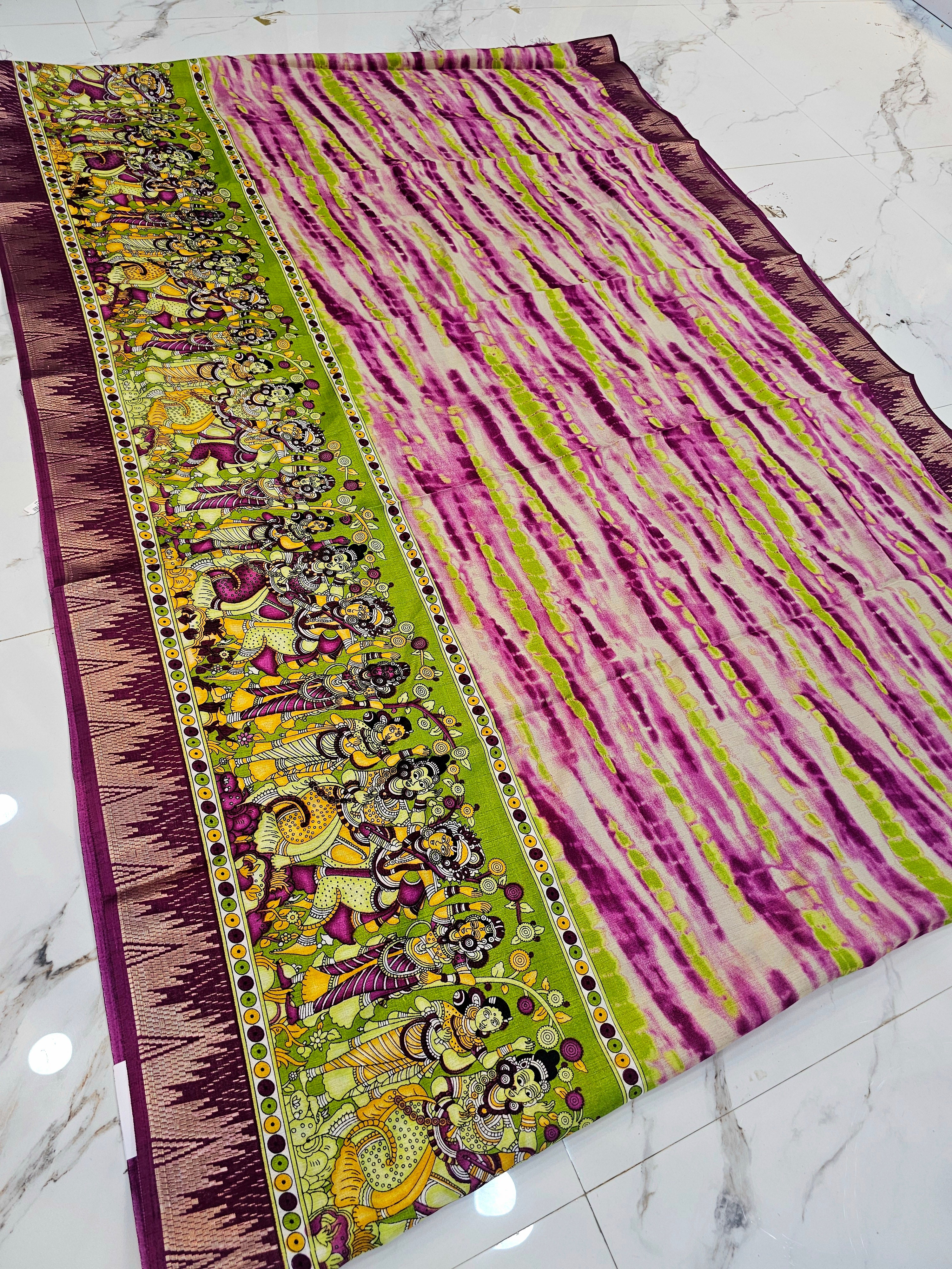 Saree un stiched blouse code SLS 676 - Image 2