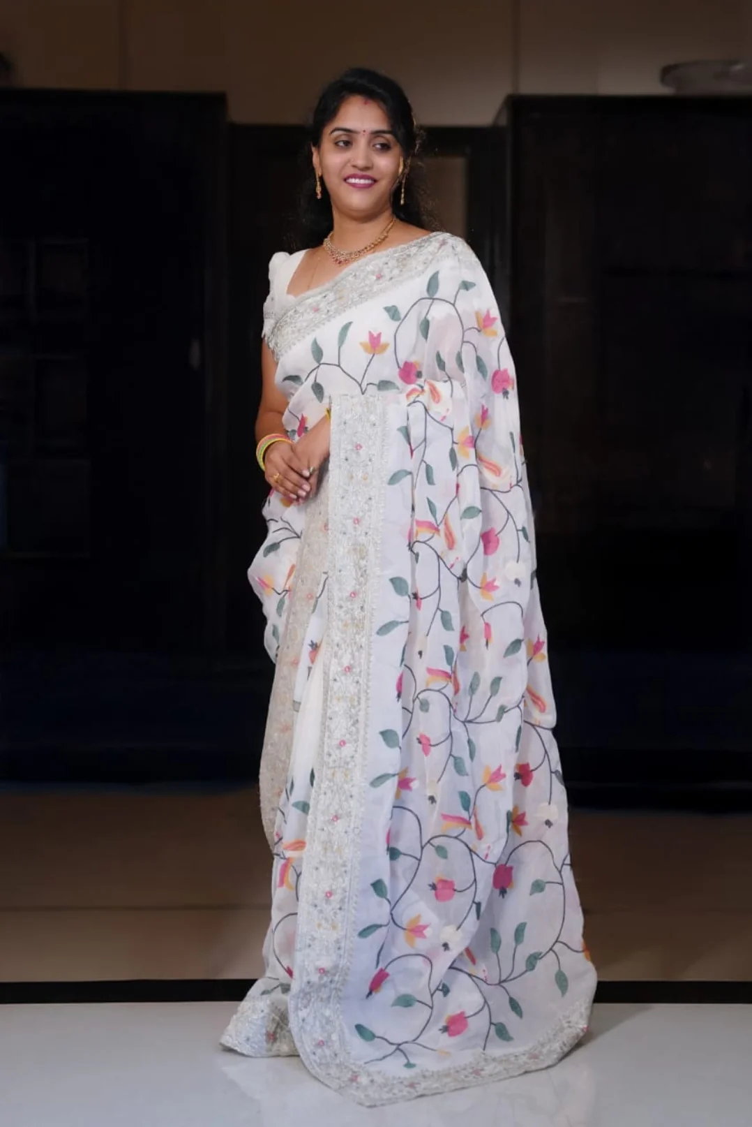 Saree un stiched blouse code SLS 316 - Image 2