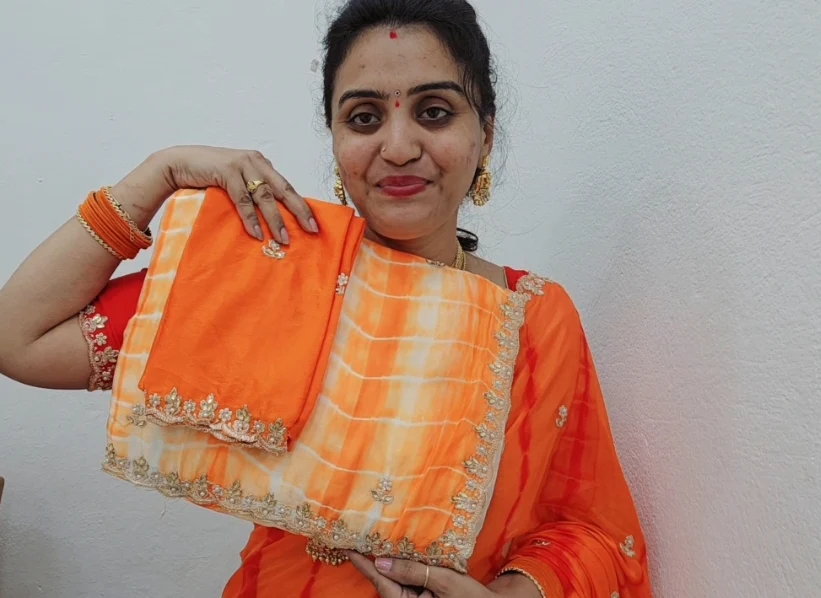 Saree un stiched blouse code SLS 410