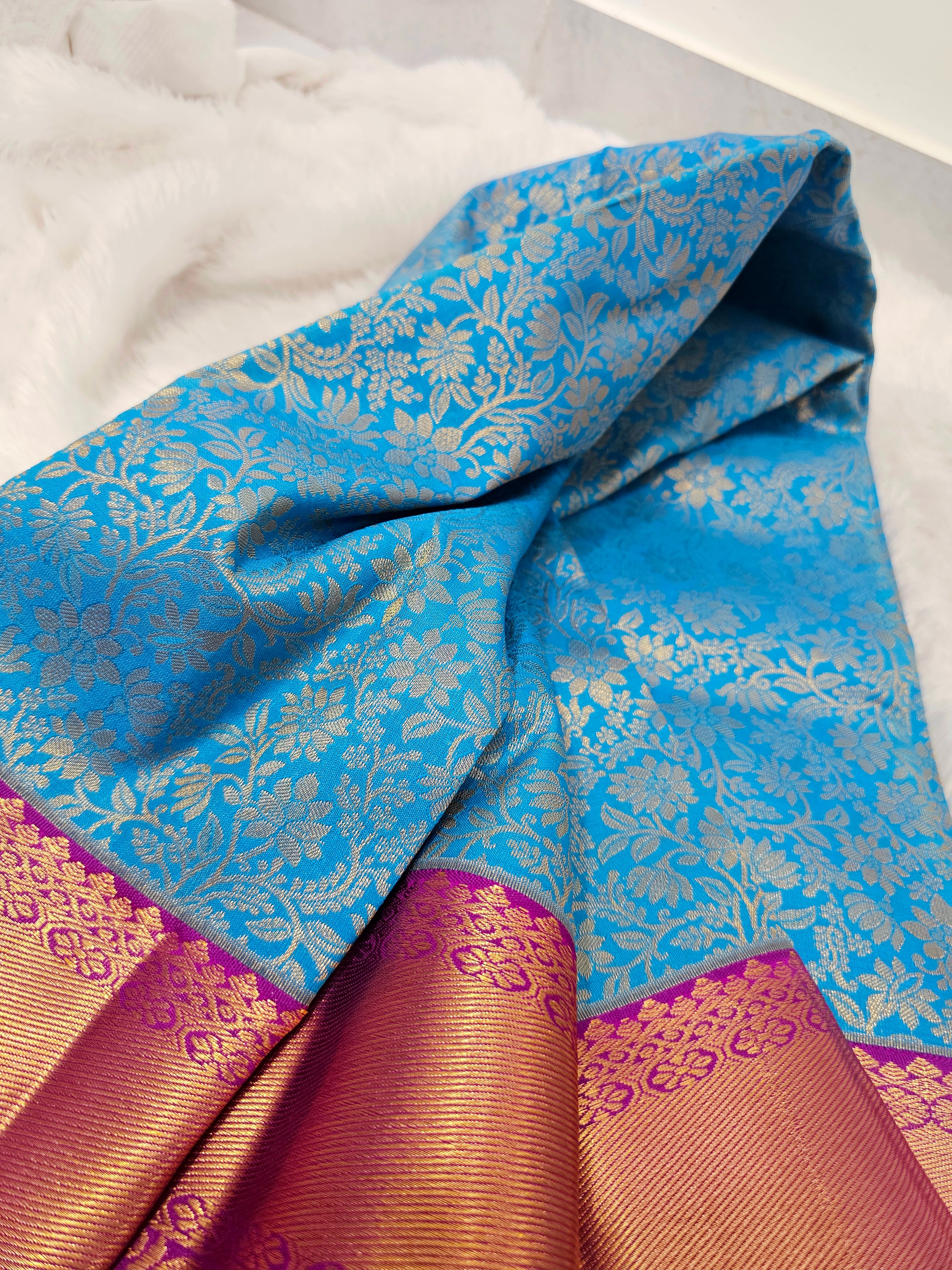 Saree un stiched blouse code SLS 574 - Image 2