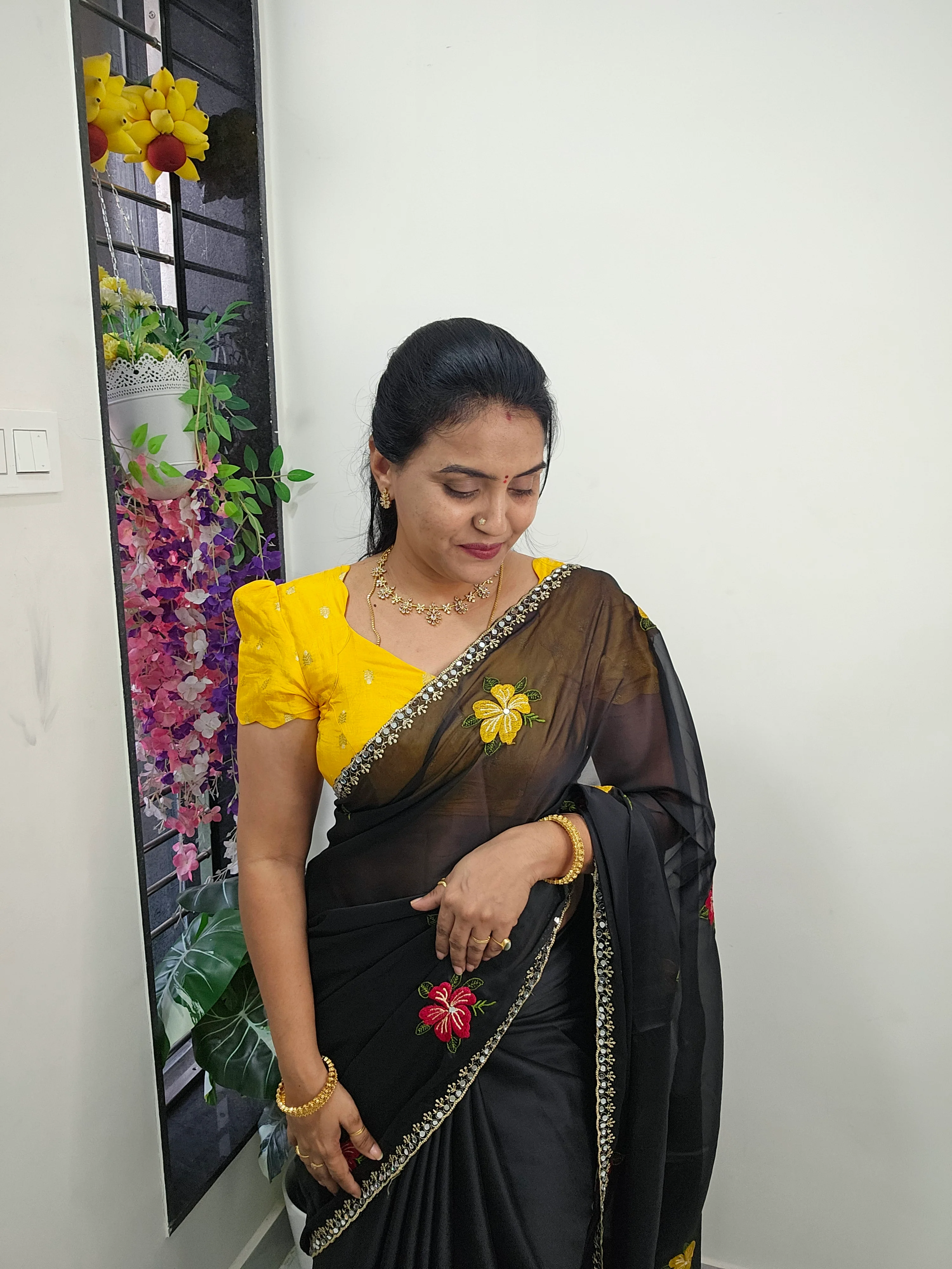 Saree un stiched blouse code SLS 634 - Image 2