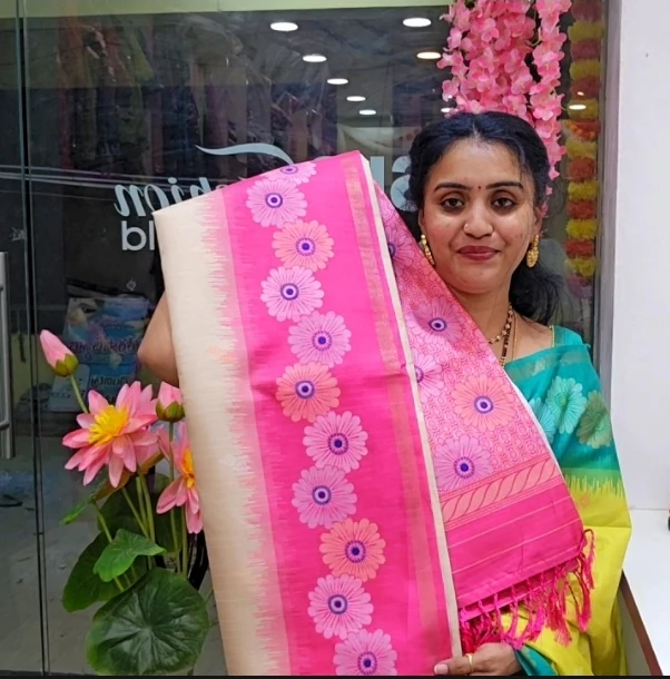 Saree un stitched blouse -SLS 65 - Image 2