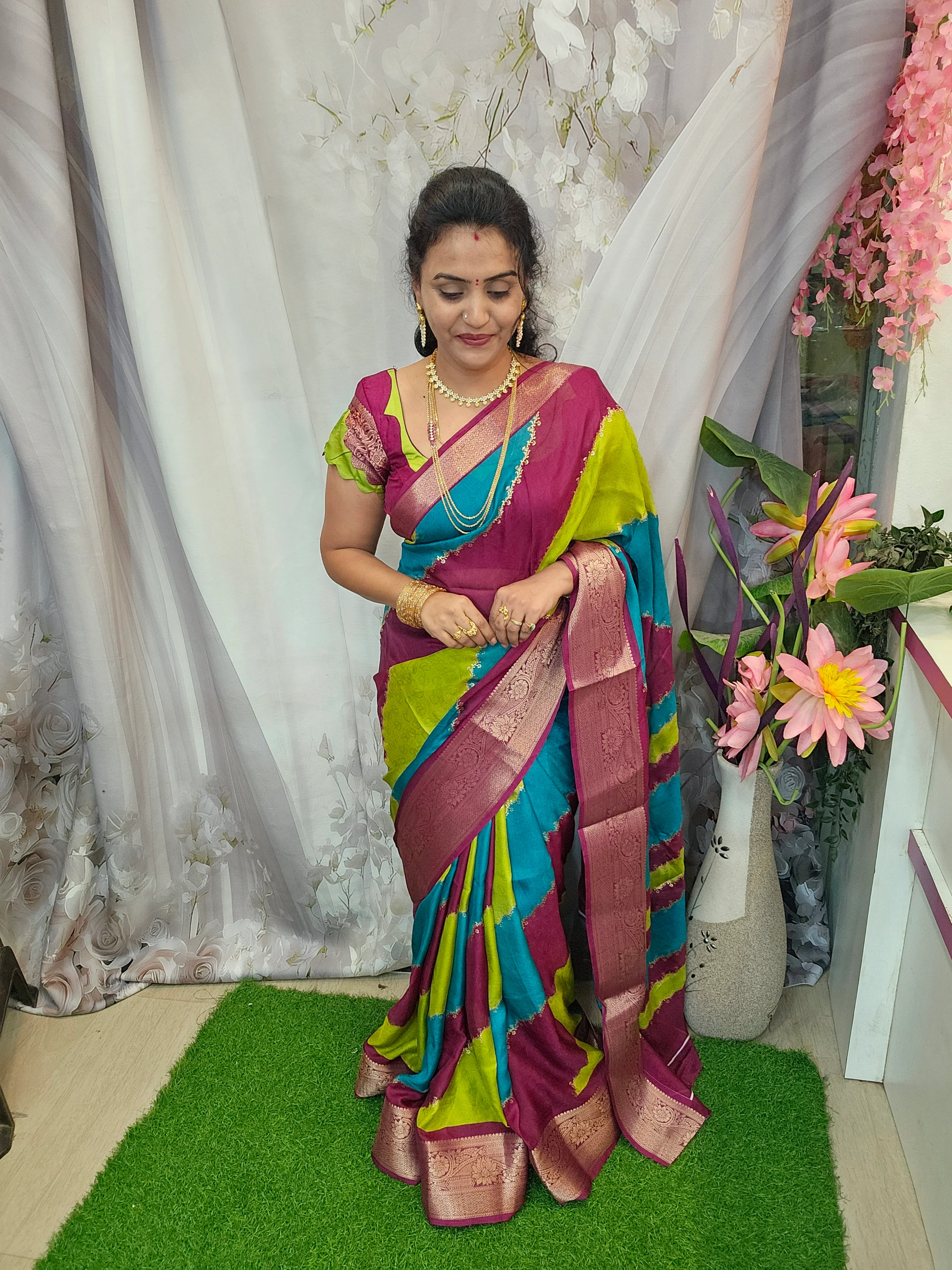 Saree un stiched blouse SLS code 479