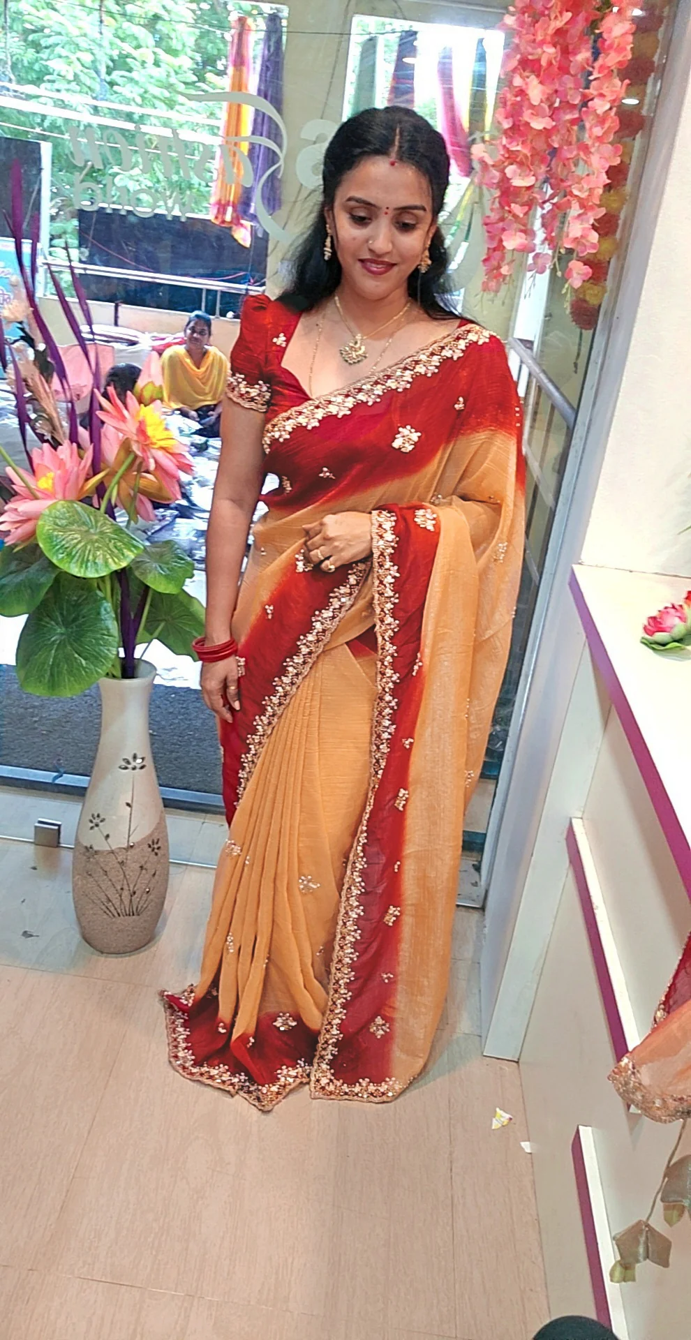 Saree un stiched blouse SLS62 - Image 3