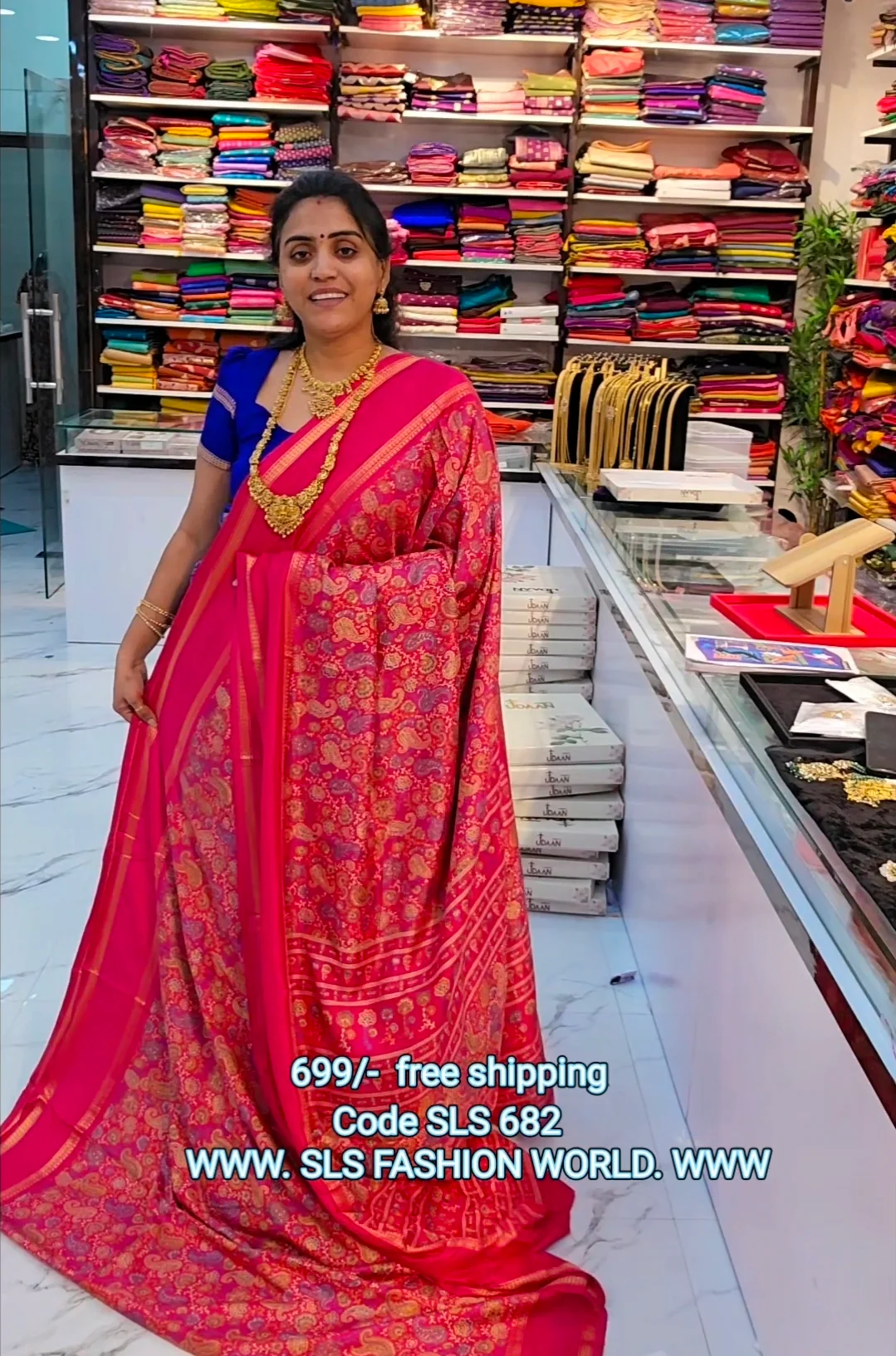Saree un stitch blouse code SLS 682 - Image 2