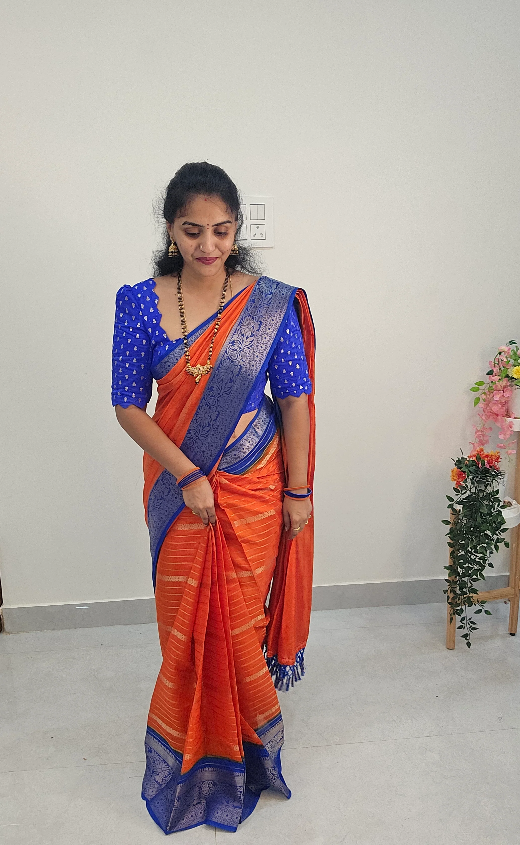 Saree un stiched blouse SLS 76 - Image 4