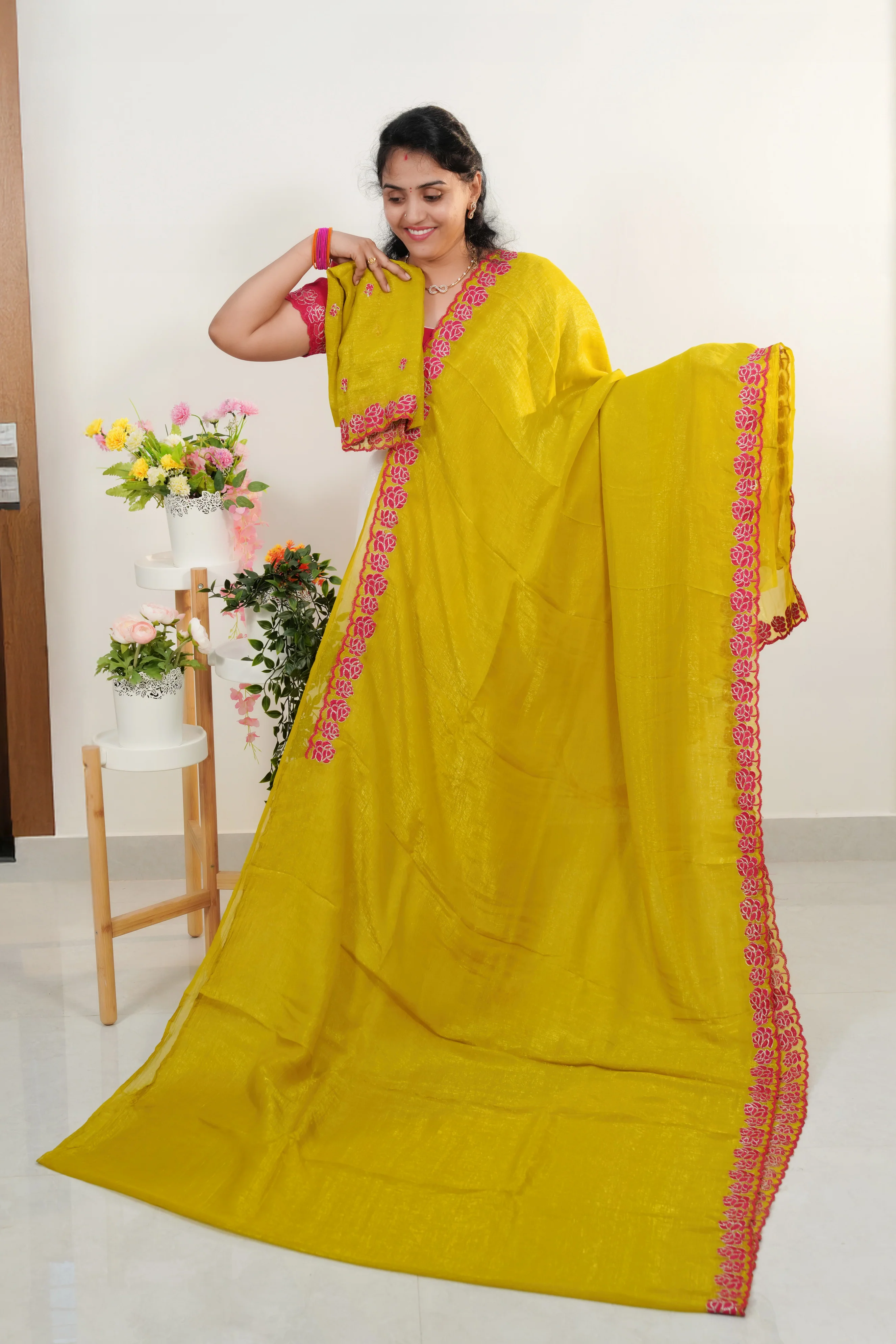 Space silk saree - SLS49 - Image 3
