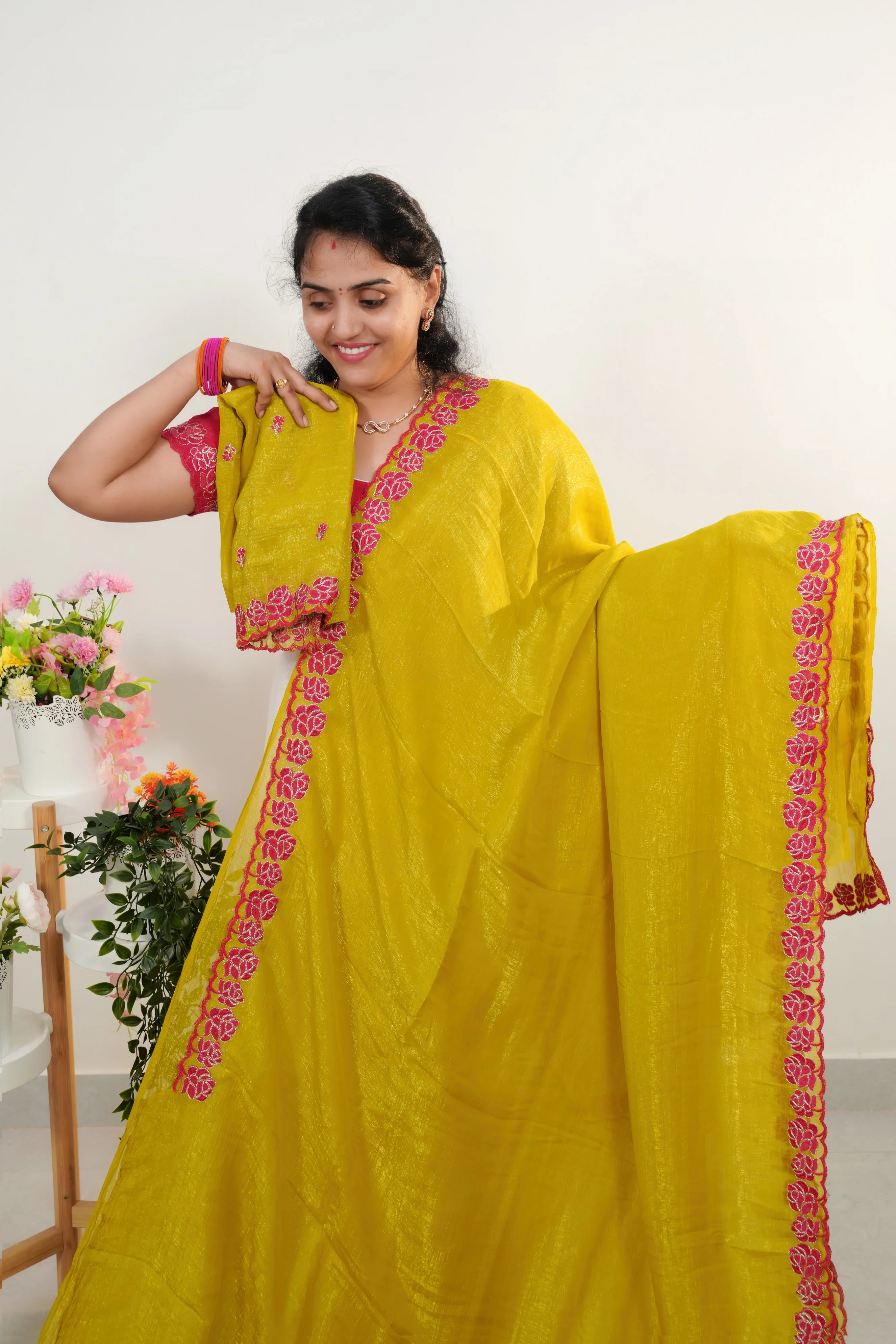 Space silk saree - SLS49 - Image 5