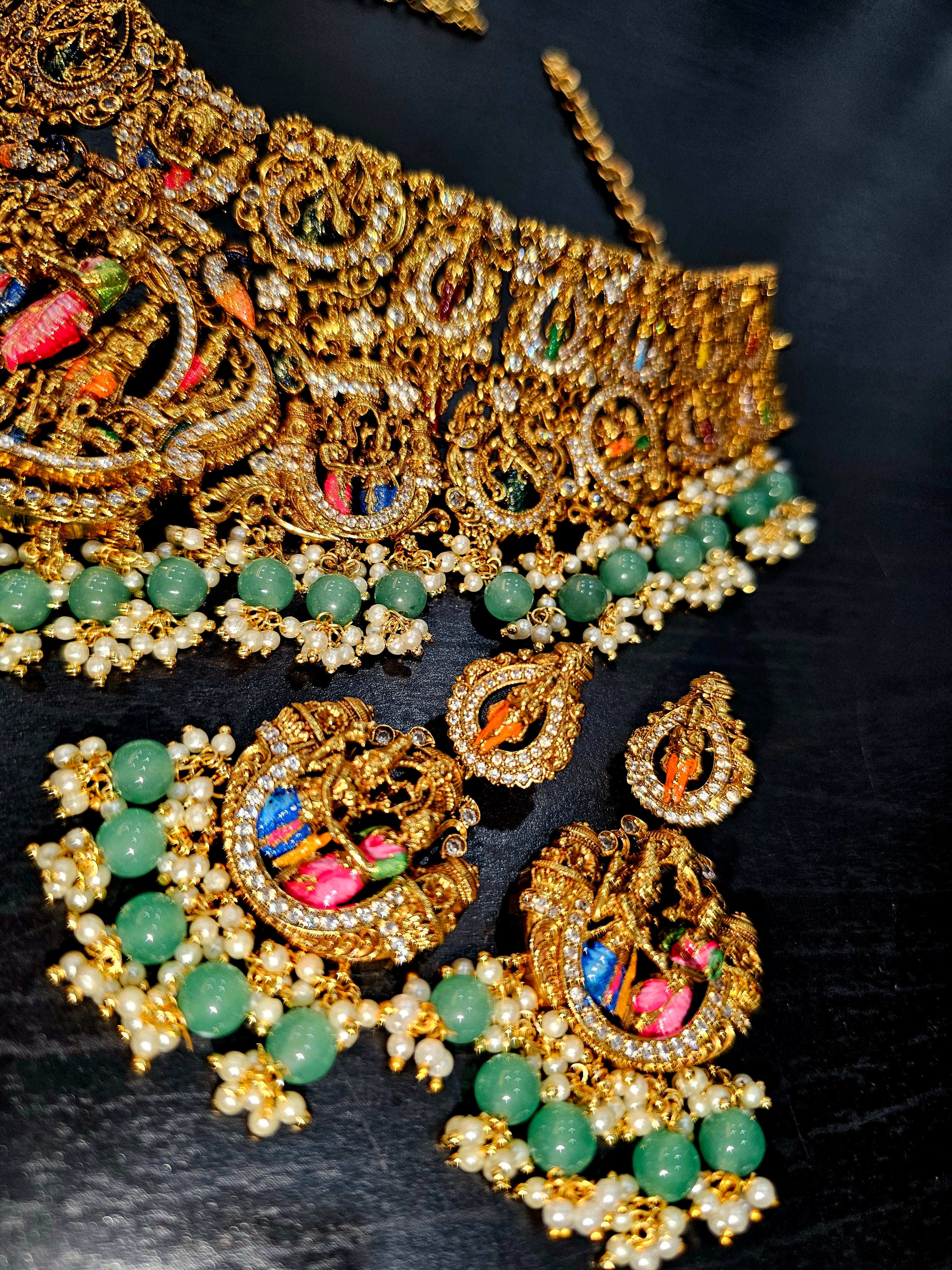 Srinivasa Kalyanam CHOKER with earrings code SLS 443J - Image 3