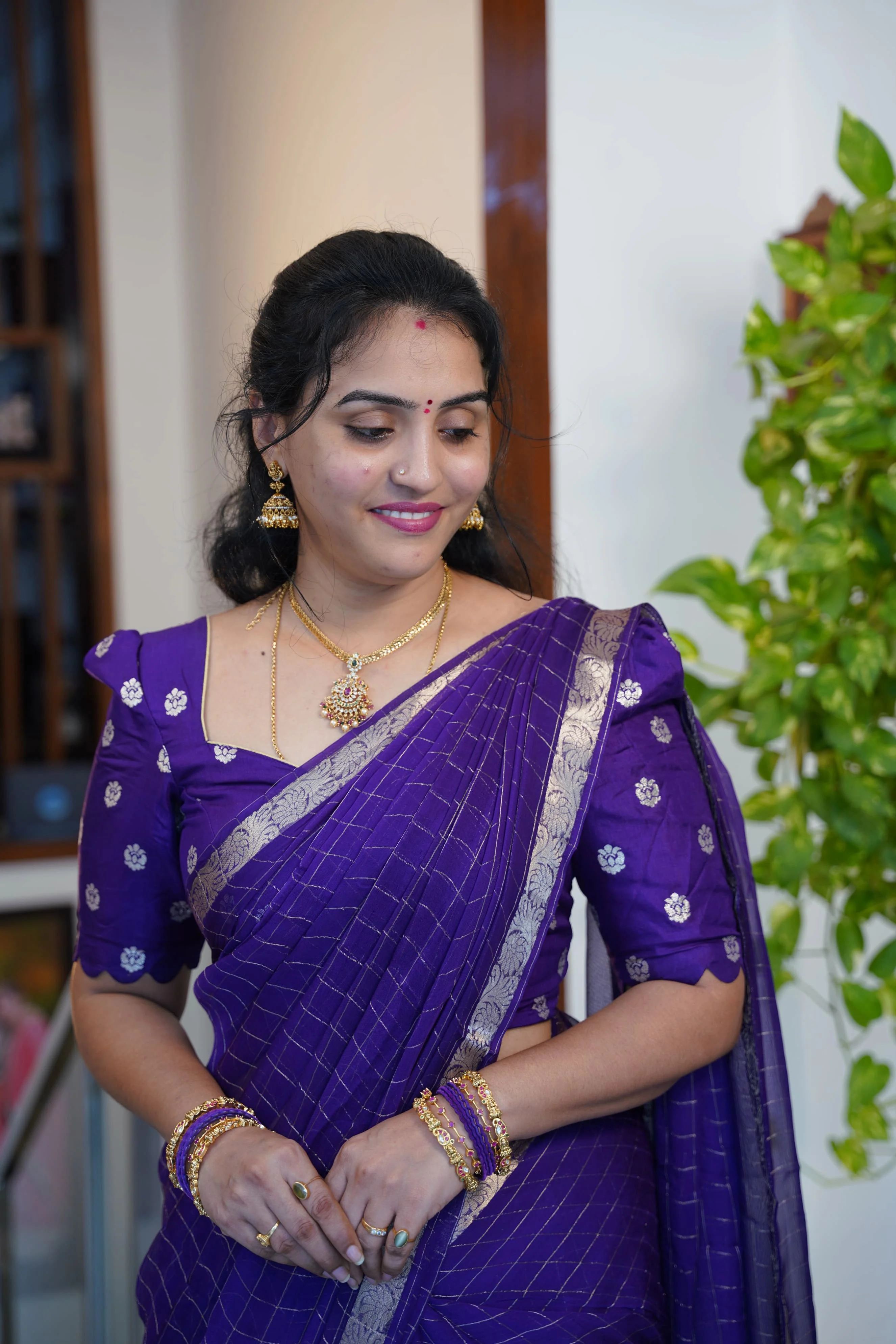 Viscose raw mango sarees - SLS12 - Image 4