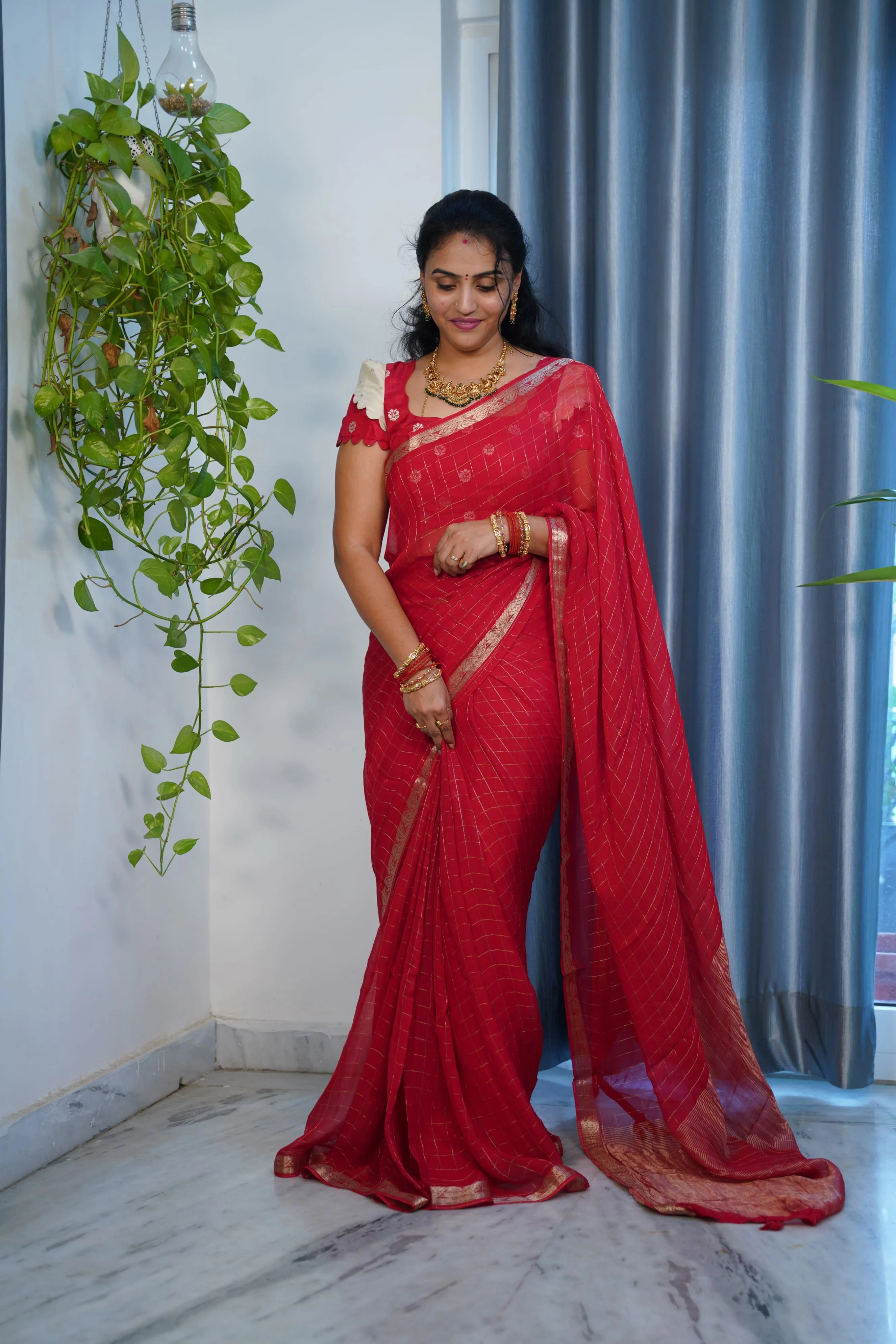 Viscose raw mango sarees - SLS12 - Image 6